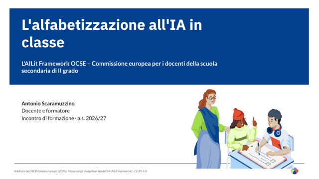 Copertina della presentazione per docenti