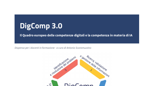 Prima pagina della dispensa DigComp 3.0